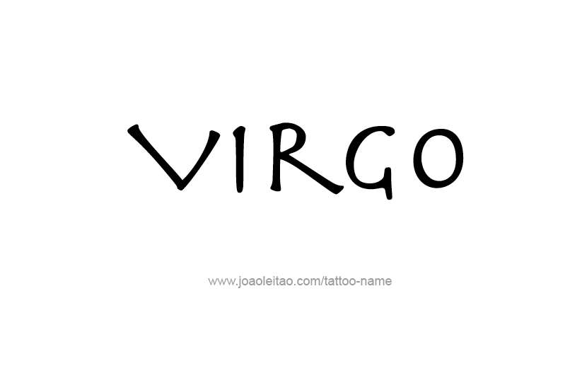 Tattoo Design Horoscope Name Virgo