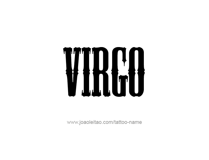 Tattoo Design Horoscope Name Virgo
