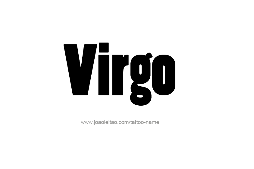 Tattoo Design Horoscope Name Virgo