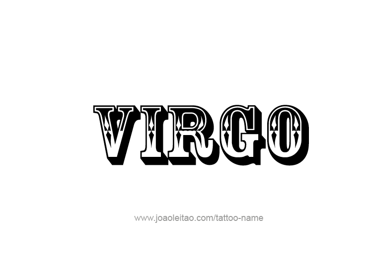 Tattoo Design Horoscope Name Virgo