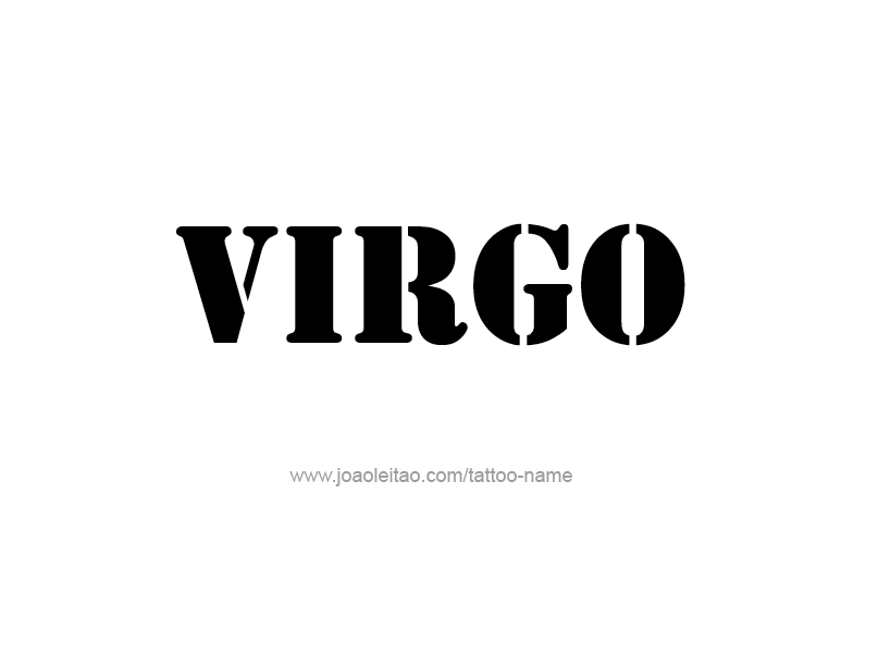 Tattoo Design Horoscope Name Virgo