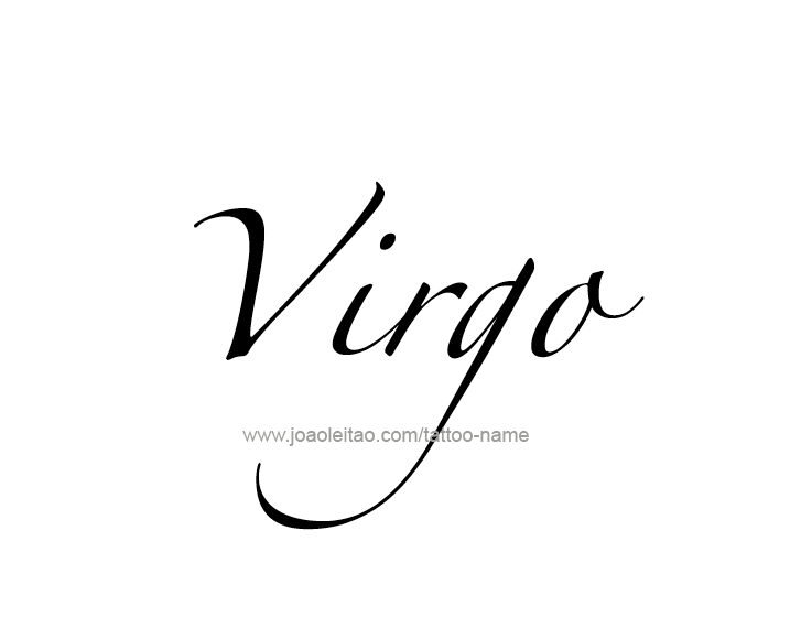 Tattoo Design Horoscope Name Virgo