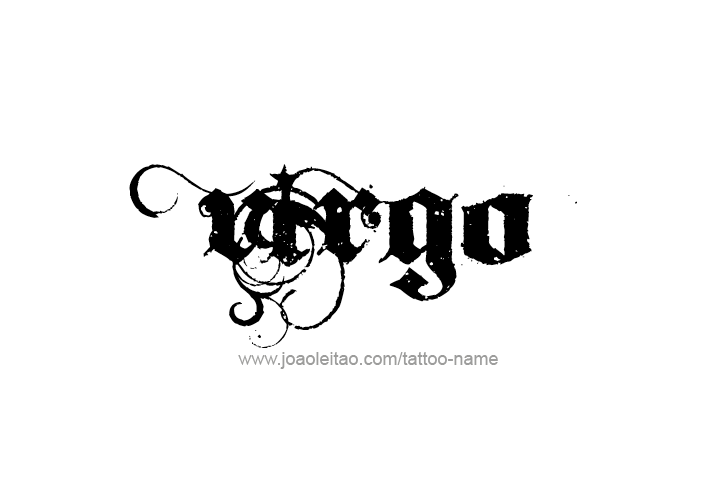 Tattoo Design Horoscope Name Virgo