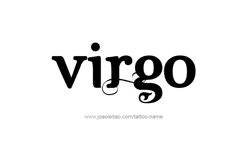 Tattoo Design Horoscope Name Virgo