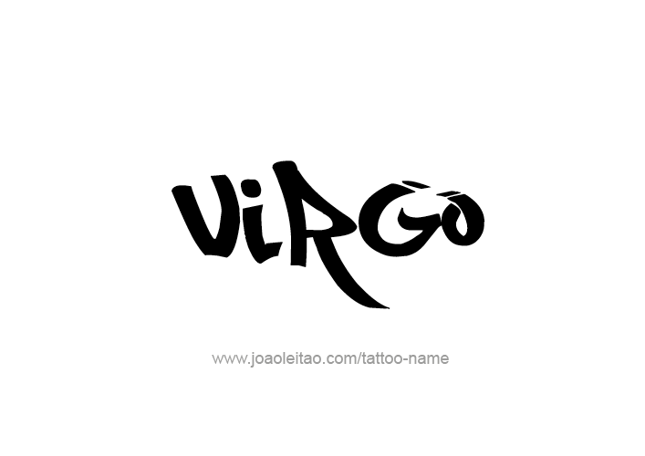Tattoo Design Horoscope Name Virgo