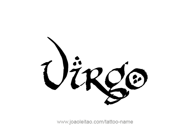 Tattoo Design Horoscope Name Virgo