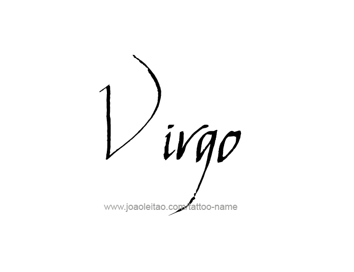 Tattoo Design Horoscope Name Virgo