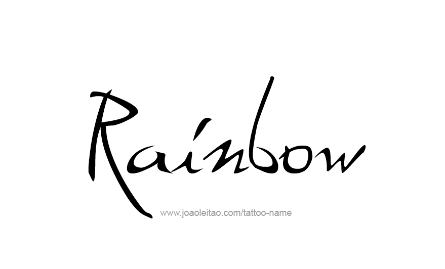 Tattoo Design Love Word Name Rainbow