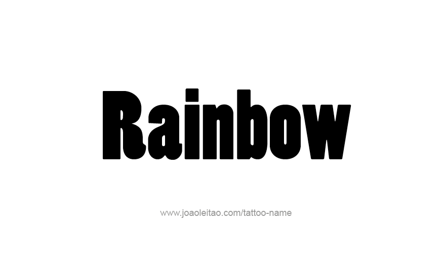 Tattoo Design Love Word Name Rainbow