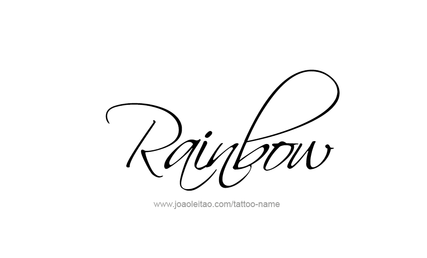 Tattoo Design Love Word Name Rainbow