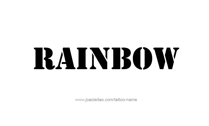 Tattoo Design Love Word Name Rainbow