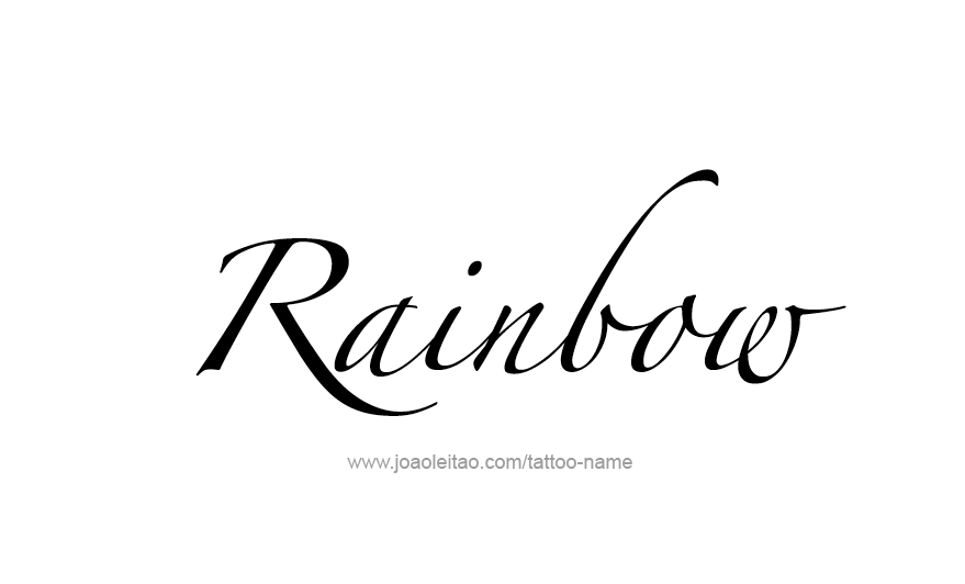 Tattoo Design Love Word Name Rainbow