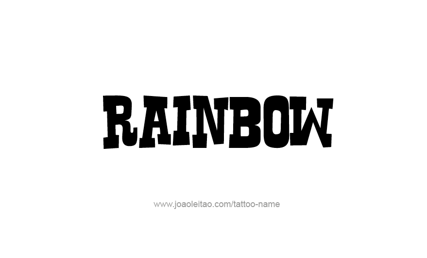 Tattoo Design Love Word Name Rainbow