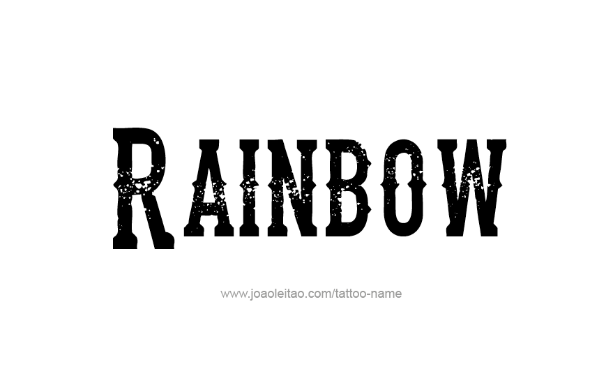 Tattoo Design Love Word Name Rainbow