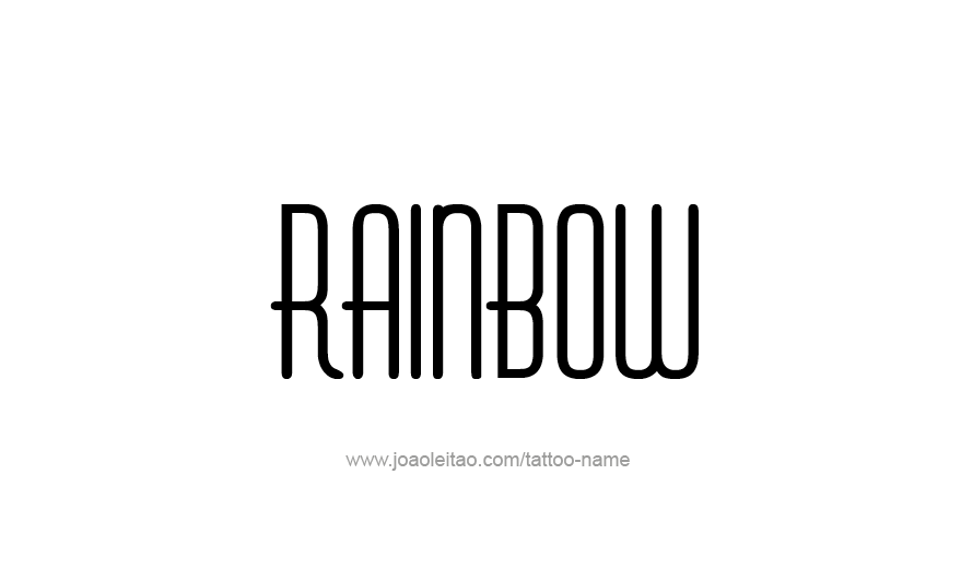 Tattoo Design Love Word Name Rainbow