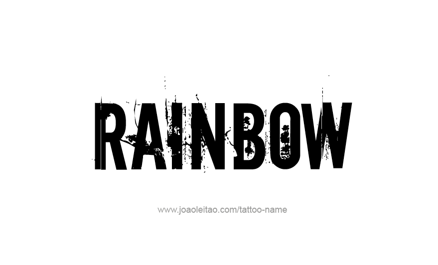 Tattoo Design Love Word Name Rainbow