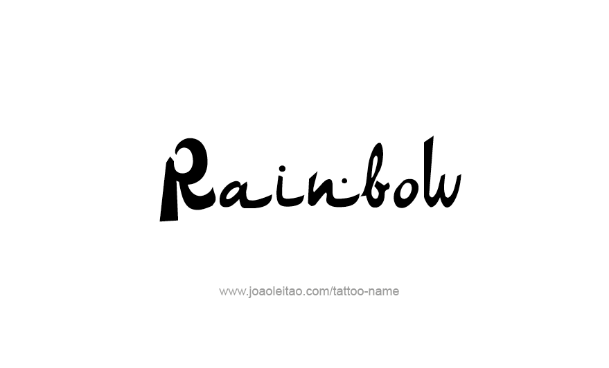 Tattoo Design Love Word Name Rainbow