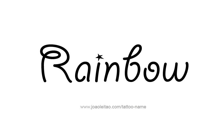 Tattoo Design Love Word Name Rainbow