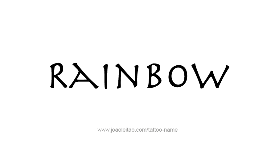 Tattoo Design Love Word Name Rainbow