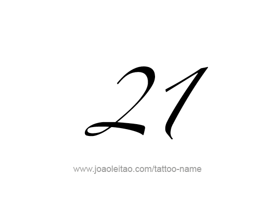 Twenty One-21 Number Tattoo Designs - Page 3 of 4 - Tattoos with Names
