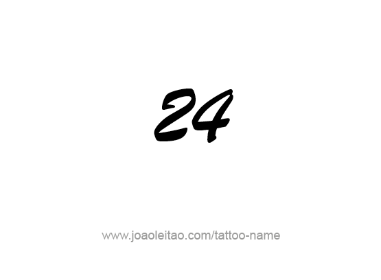 Twenty Four24 Number Tattoo Designs  Tattoos with Names  Number tattoos  Tattoo designs Name tattoos