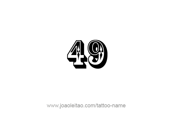 Tattoo Design Number Forty Nine