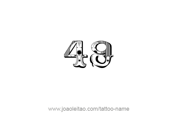 Tattoo Design Number Forty Nine