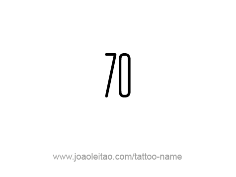 Tattoo Design Number Seventy