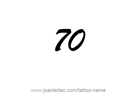 Tattoo Design Number Seventy