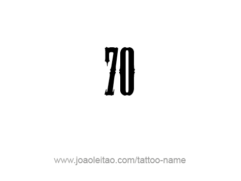 Tattoo Design Number Seventy