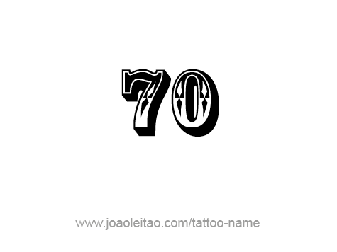 Tattoo Design Number Seventy