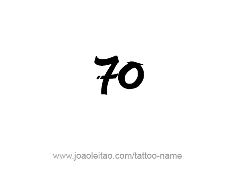 Tattoo Design Number Seventy