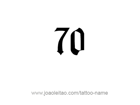 Tattoo Design Number Seventy