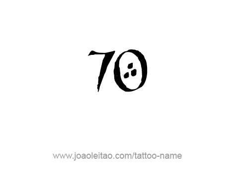 Tattoo Design Number Seventy