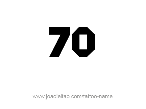 Tattoo Design Number Seventy