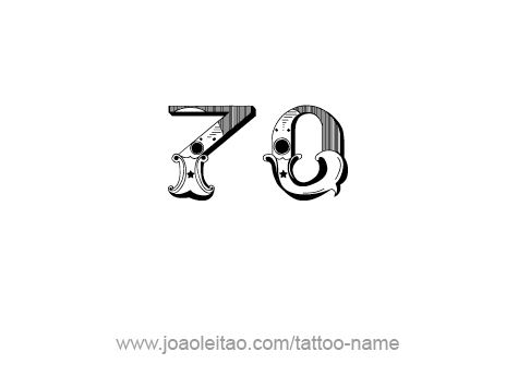 Tattoo Design Number Seventy