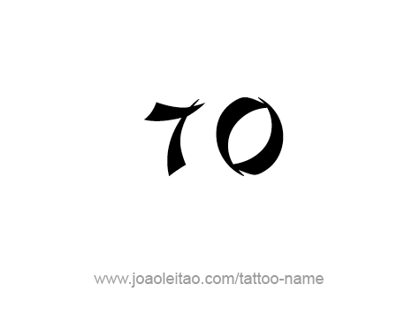 Tattoo Design Number Seventy