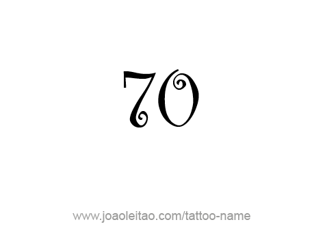 Tattoo Design Number Seventy