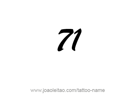 Tattoo Design Number Seventy One