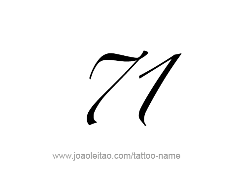 Tattoo Design Number Seventy One