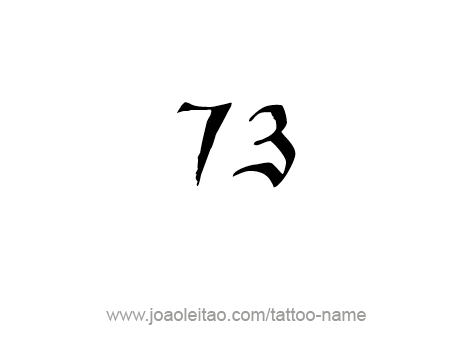 Tattoo Design Number Seventy Three