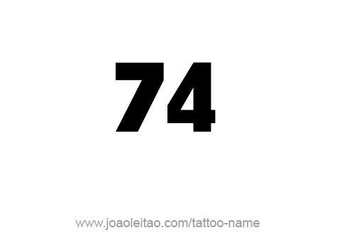 Tattoo Design Number Seventy Four