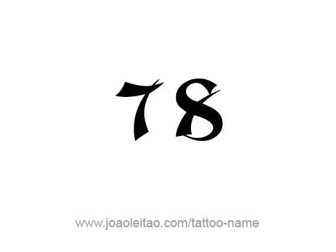 Tattoo Design Number Seventy Eight