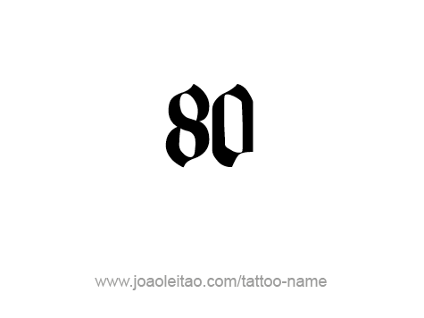 Tattoo Design Number Eighty