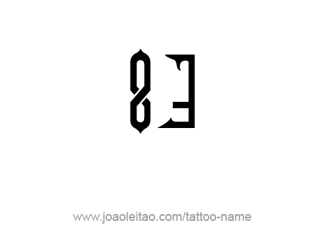 Eighty Three-83 Number Tattoo Designs - Tattoos with Names
