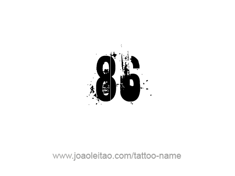 Tattoo Design Number Eighty Six