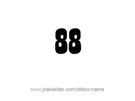 Eighty Eight-88 Number Tattoo Designs - Tattoos with Names
