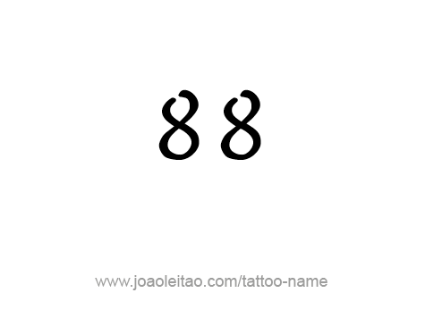 Tattoo Design Number Eighty Eight