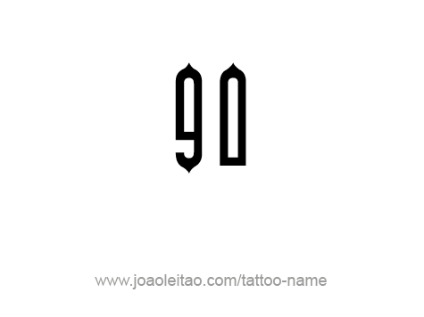 Tattoo Design Number Ninety