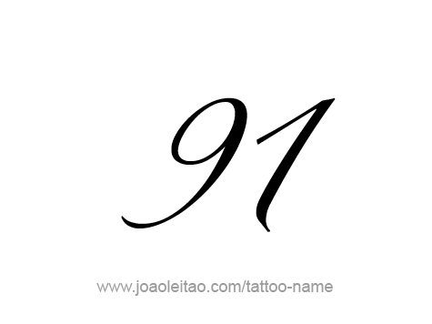 Tattoo Design Number Ninety One